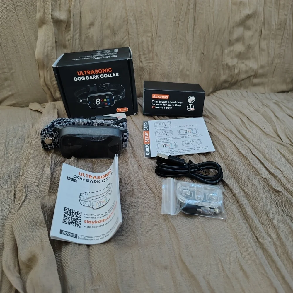Ultrasonic Dog Bark Collar Rechargeable Anti Bark Trainer NEW